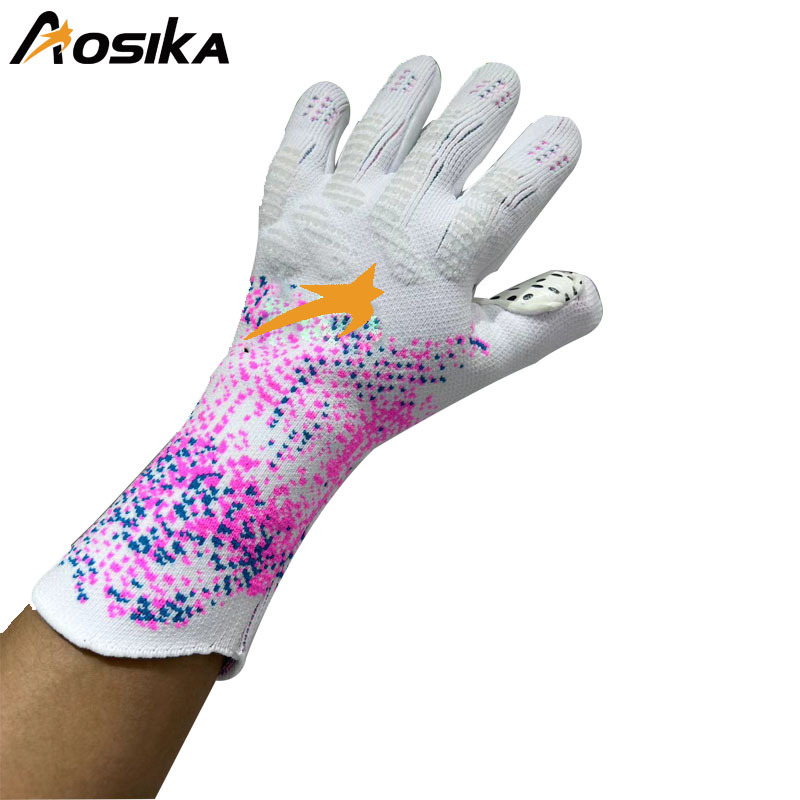 Aosika Pro Goalkeeper Gloves — White / Pink