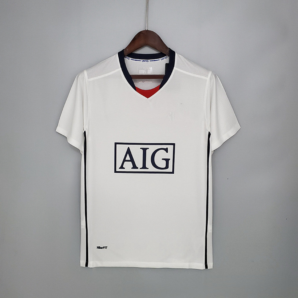 Manchester United 2008/09 Away — AIG White